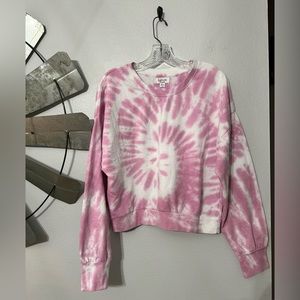 FULL CIRCLE TRENDS cropped tie-dyed sweatshirt in size XL